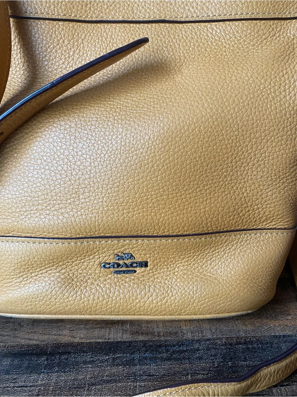 Coach Pebbled Leather Bucket Bag